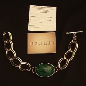 Goldtoned Cabachon Bracelet New Signed Heidi Daus